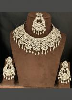 Silver Tone Traditional Diamond Necklace